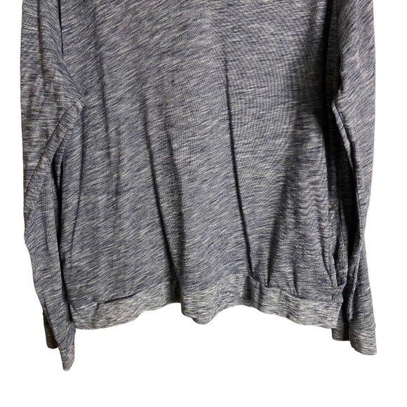 Salute by Levelwear Men's Heather Blue Sweatshirt Henley Hoodie - Picture 3 of 7